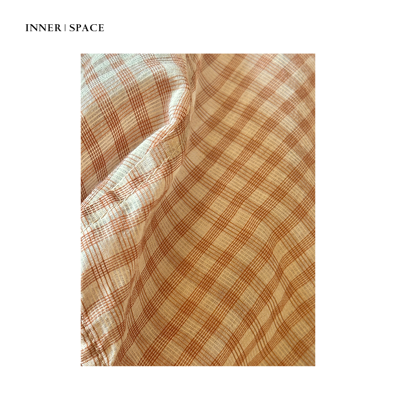 INNER｜SPACE法式粉格衬衫GLA500012