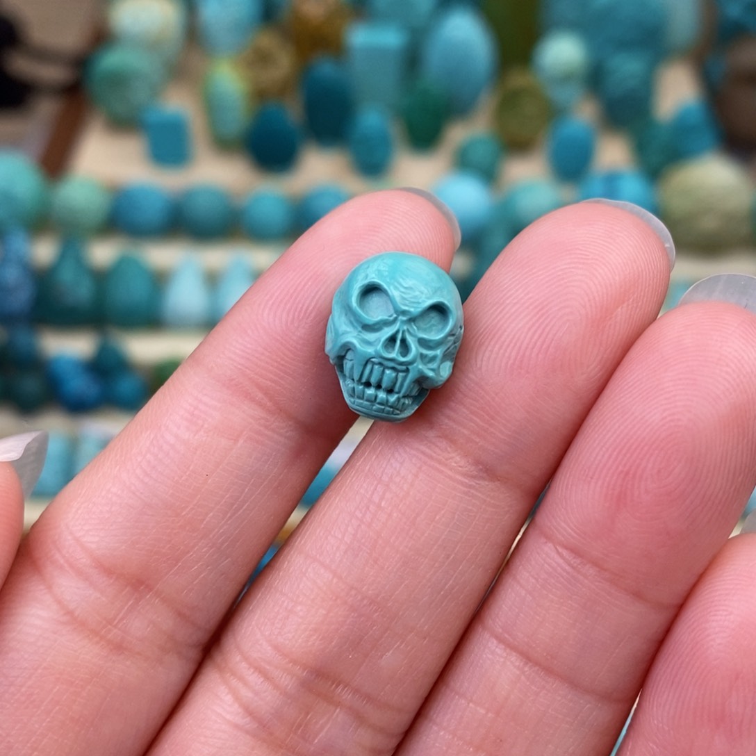 绿松石珠宝奇石未镶嵌10mm