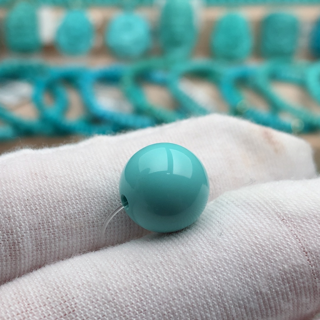 绿松石未镶嵌珠宝奇石12.2mm