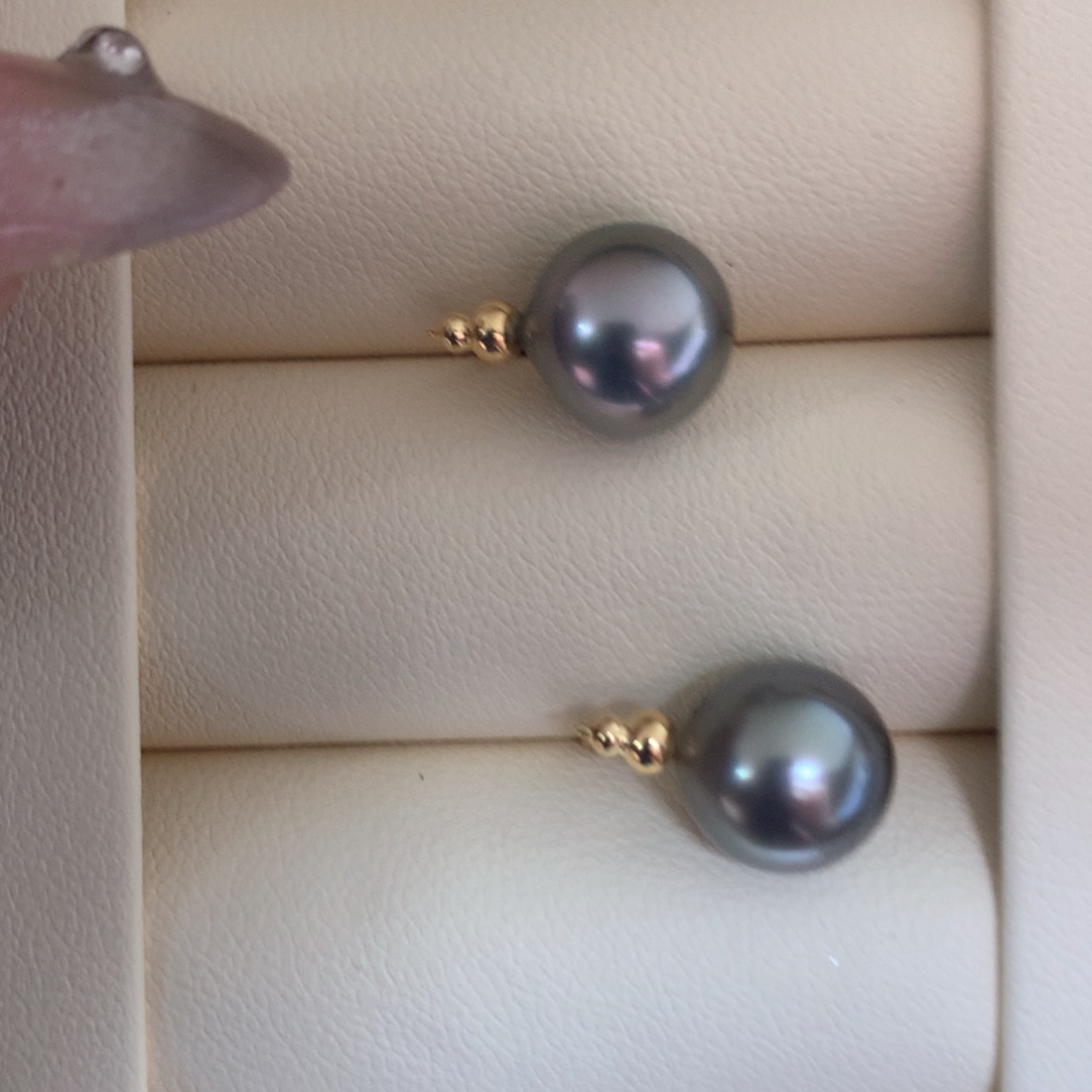 海水珍珠耳饰18K金镶嵌