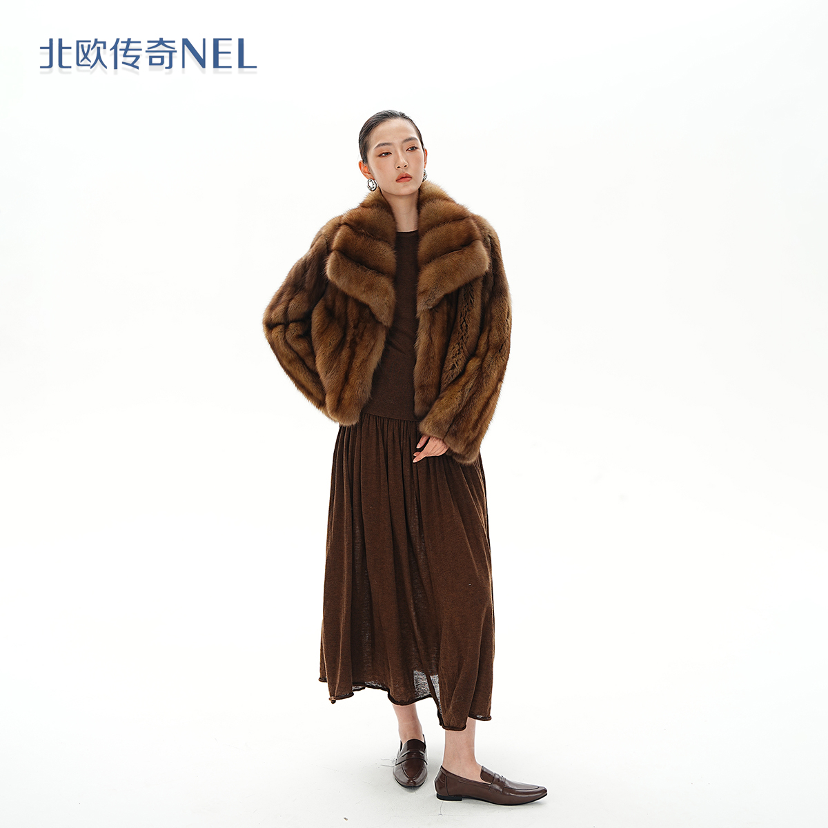 nazi进口短二母貂紫标哥本哈根水貂外套2026北欧传奇皮草