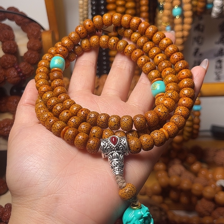 吊坠星月菩提开片脖挂