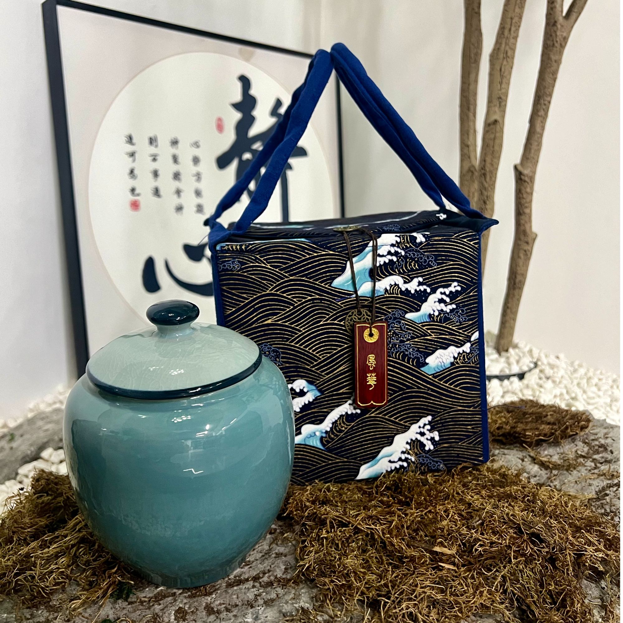 茉莉花茶-单陶罐布艺礼盒