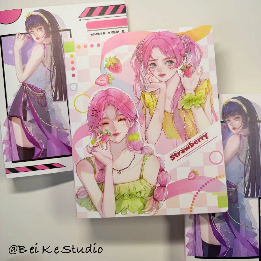 【BeikeStudio】A5贴纸胶带收纳册/加厚内页/双面插袋/120卡位文具
