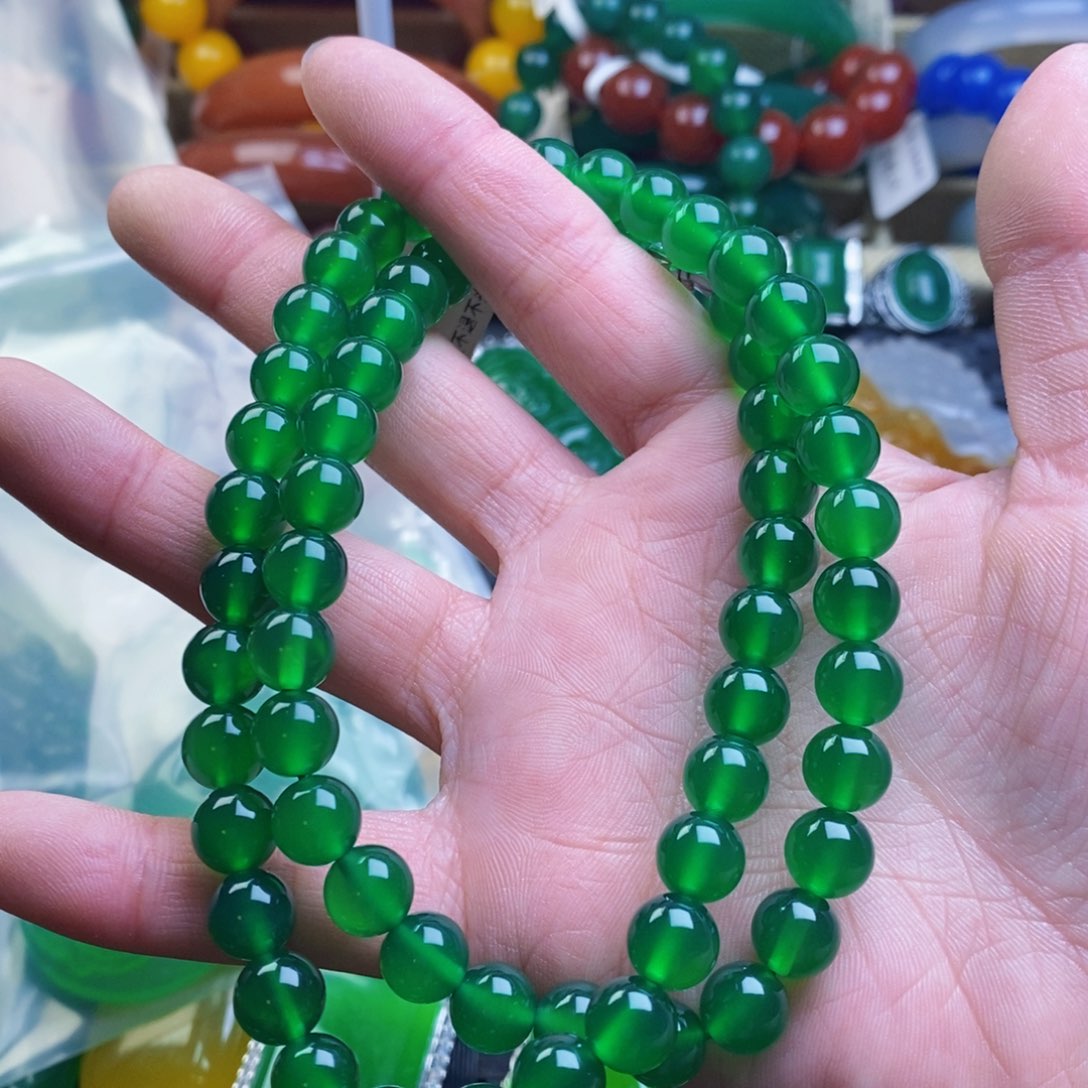 骏***骏玛瑙/玉髓未镶嵌手链卡8