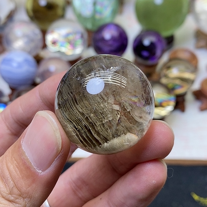 水晶千层幽灵水晶球未镶嵌