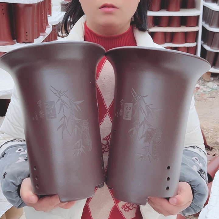 紫砂花盆宜兴紫砂精品花盆 