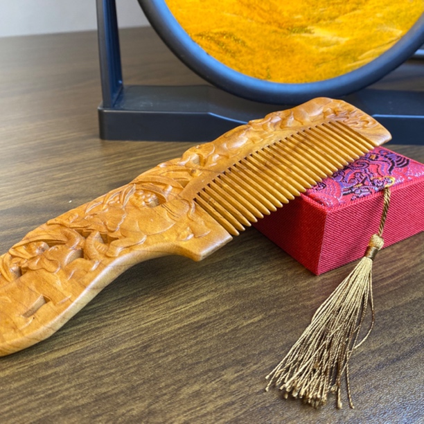 「吸米大象」护发桃木梳