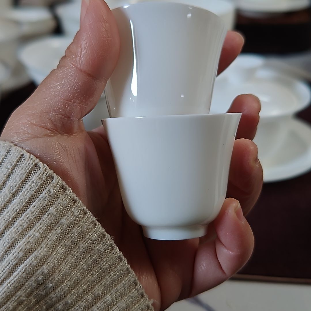 流***星猪油白超薄小杯子