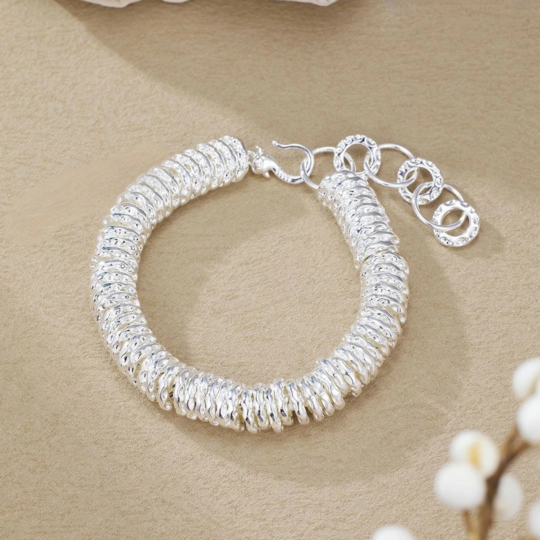 B41【约64g21厘米】999.9盘缠实心手链A53C44