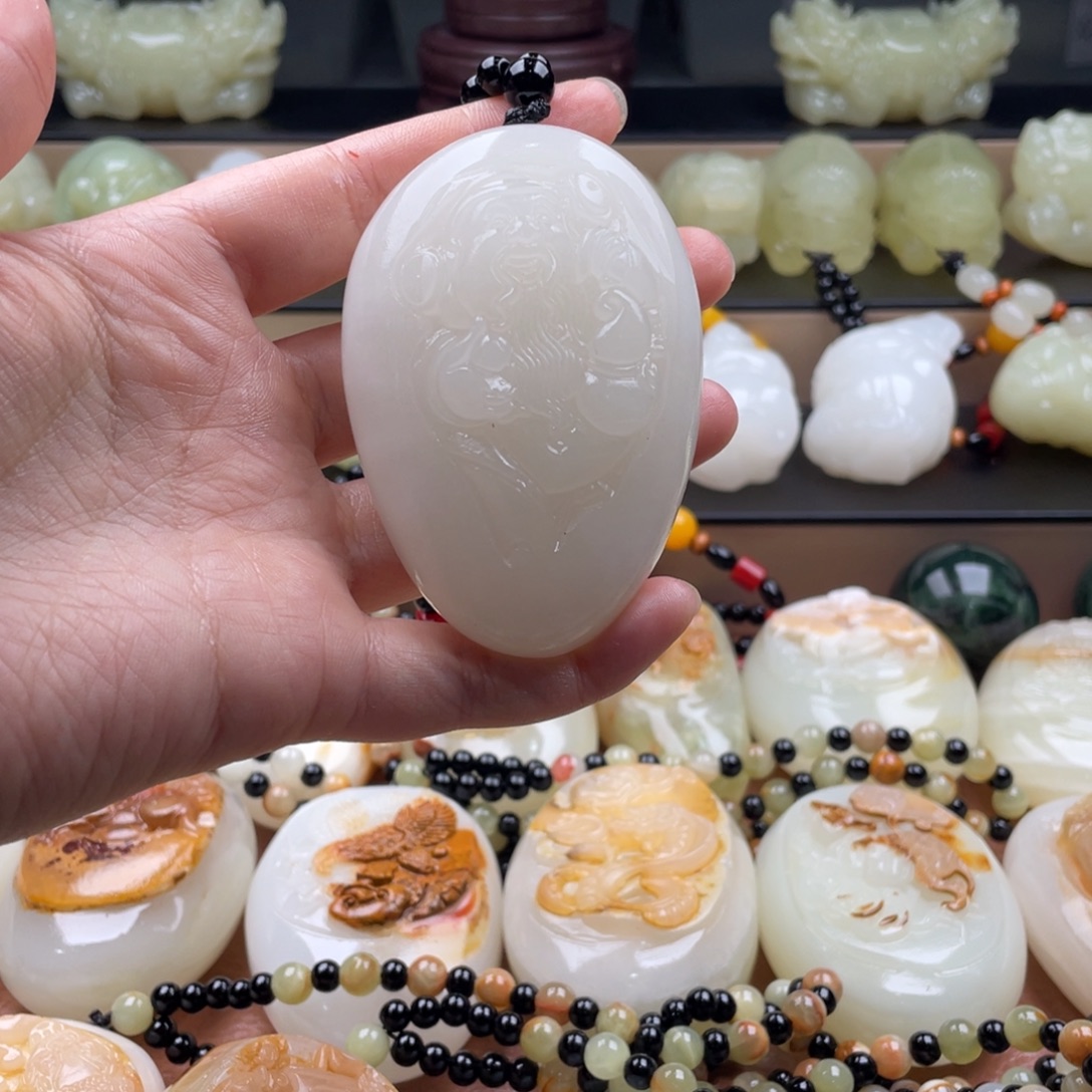 悟***间石材天然古青石手把件