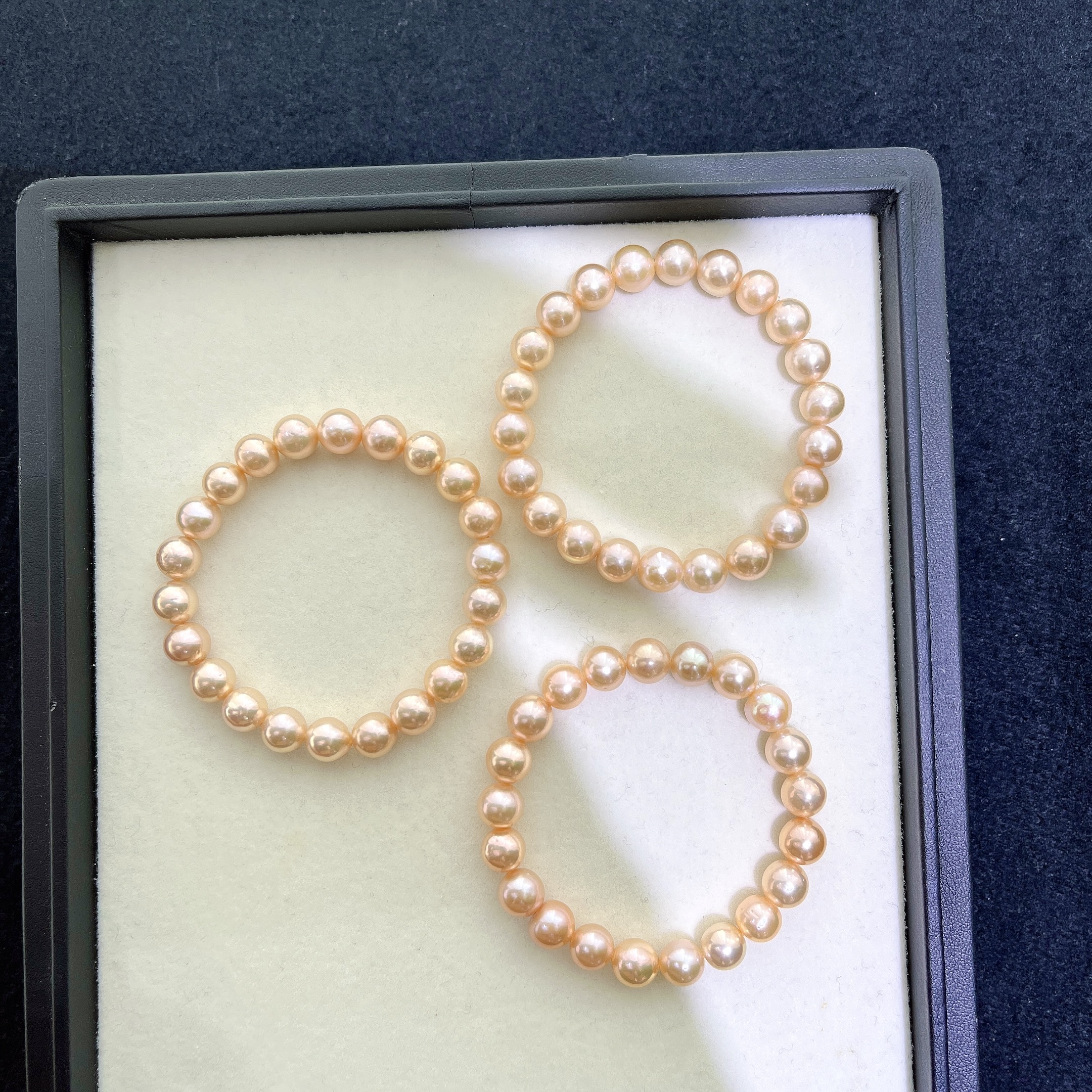 【一束光】淡水爱玛橙满珠手链 未镶嵌 多样性发一 R915