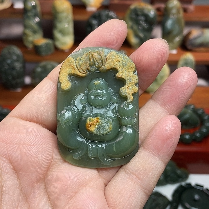 大***东岫岩河磨玉（透闪石质玉）未镶嵌吊坠(不含链)