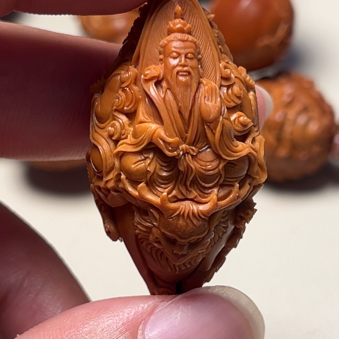 美***！橄榄核手串三清祖师