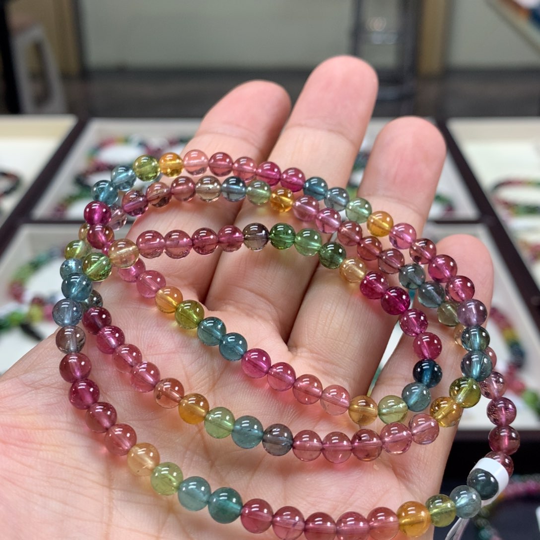 未镶嵌手链碧玺5.4左右