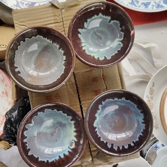 瓷片五厂，七厂各种摆件，瓷片，均有瑕疵！
