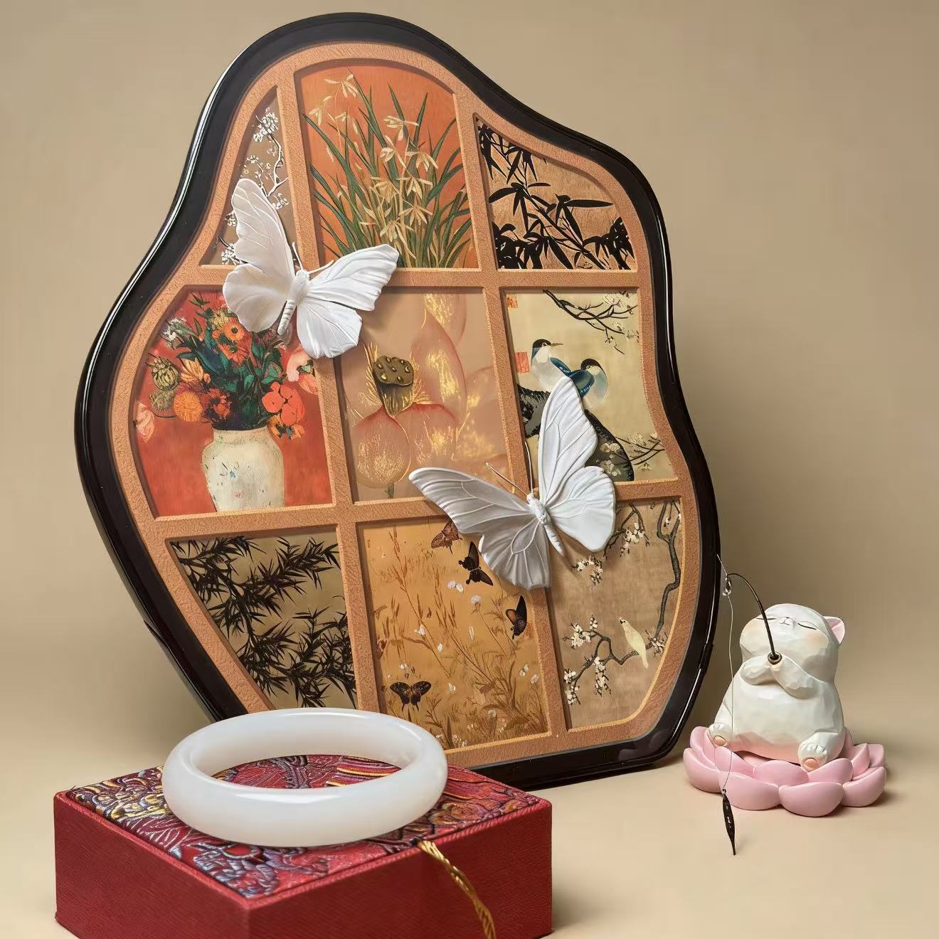 新中式且末暖白油润正圈