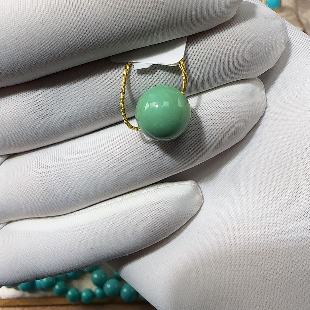 绿松石未镶嵌10mm➕单珠