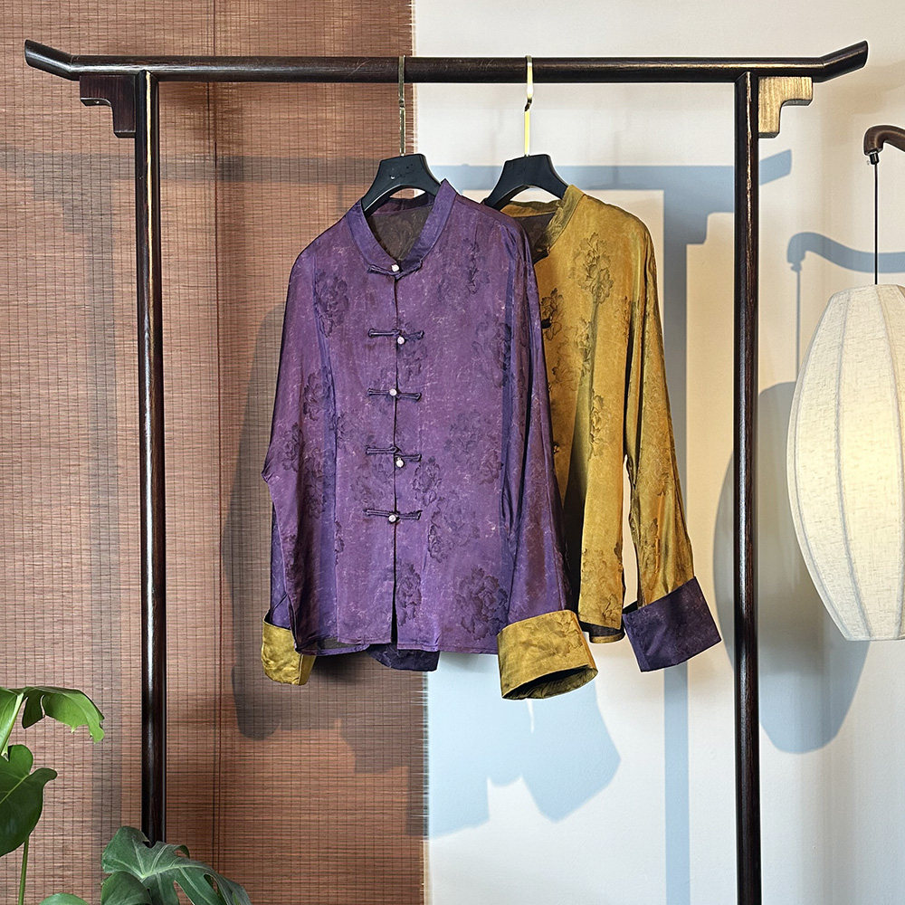 【8928】8995 刻花牡丹 新中式 40姆米 刻花花萝外套