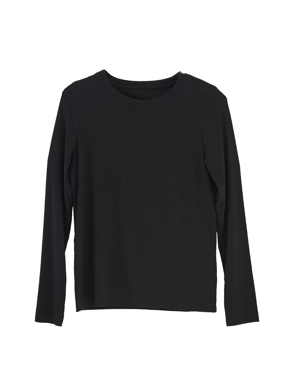 黑白纯色长袖打底衫259281544