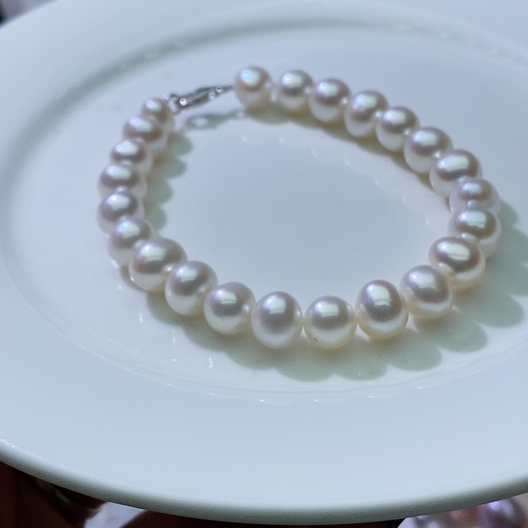 淡水珍珠吊坠银S925镶嵌