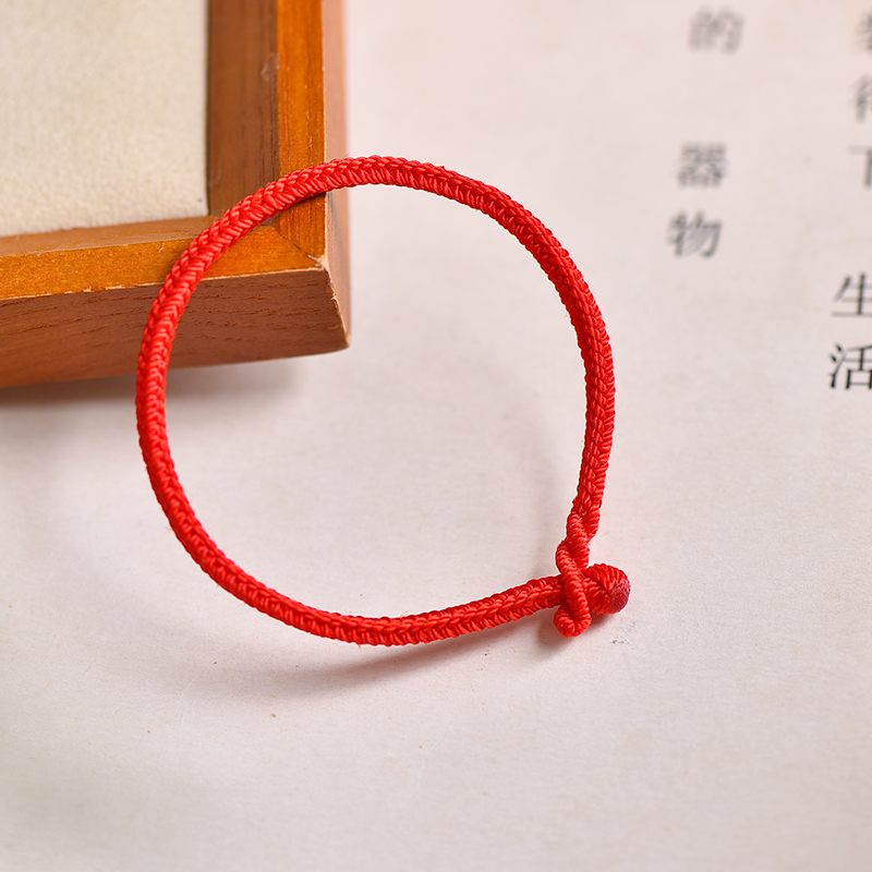 非金属布艺手链 八股红绳男女手绳情侣简约手工本命年红绳蛇年