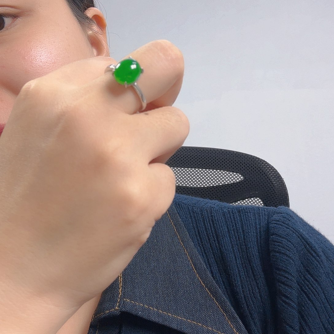 翡翠银S925镶嵌吊坠(不含链)