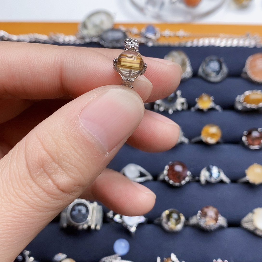 水晶戒指银S925镶嵌?*?天然水晶戒指