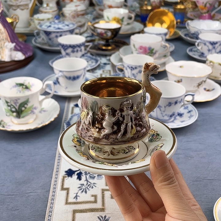 中古欧瓷瓷器小房子