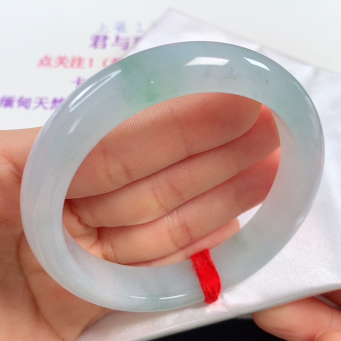 翡翠手镯未镶嵌 正圈⑨⑧