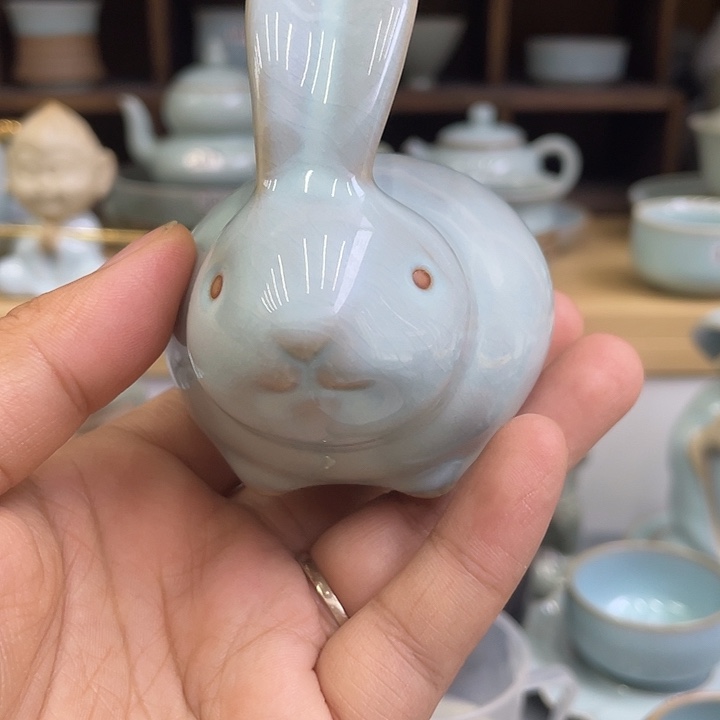 杯子微瑕兔子茶宠