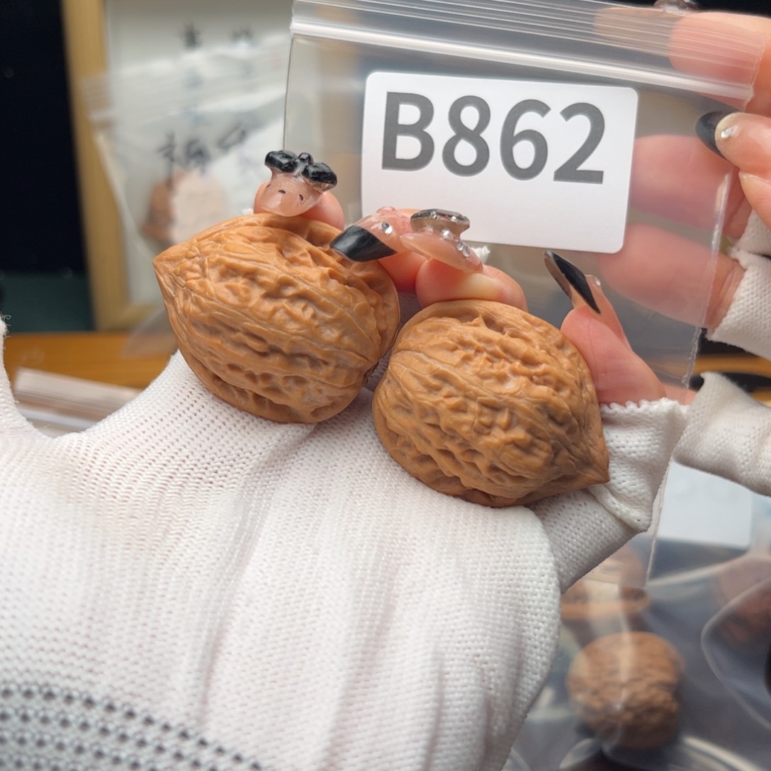 把件文玩核桃32瓷瓶鸭嘴b862