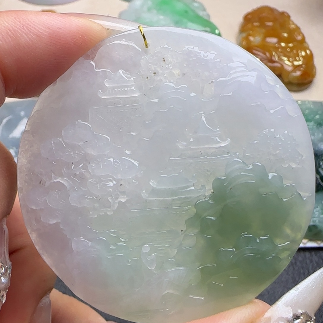 翡翠未镶嵌颈饰天然缅甸翡翠A货