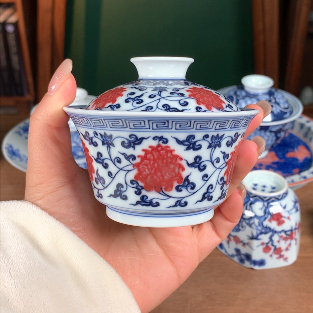 阳春白雪 青花釉里红