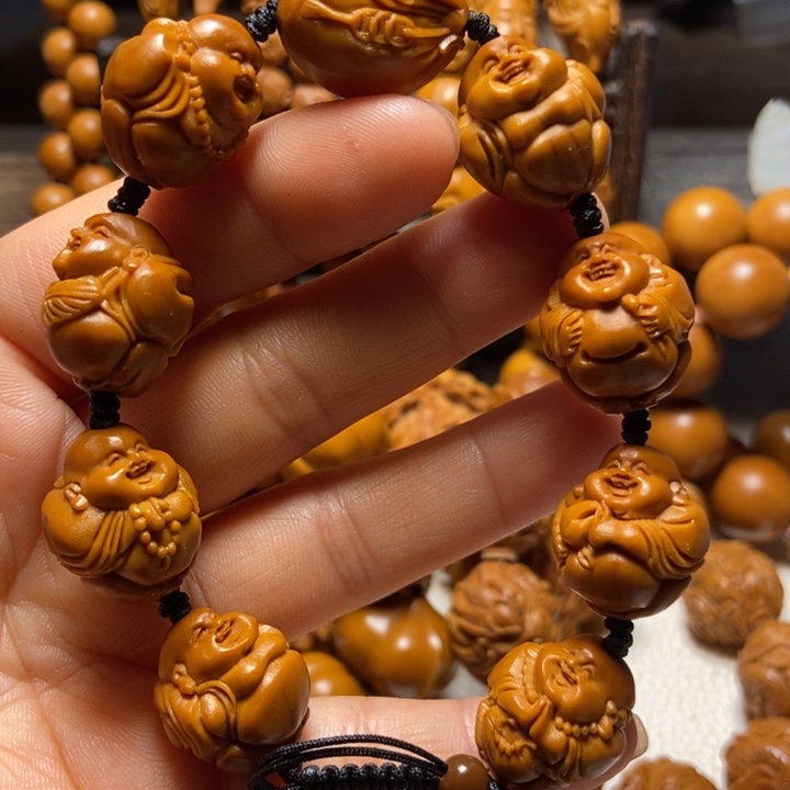 【闪购商品】橄榄核手串/手链八大弥勒1.78