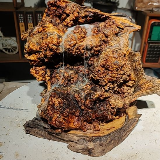 松木北沉香琥珀木天然造型山水摆件50