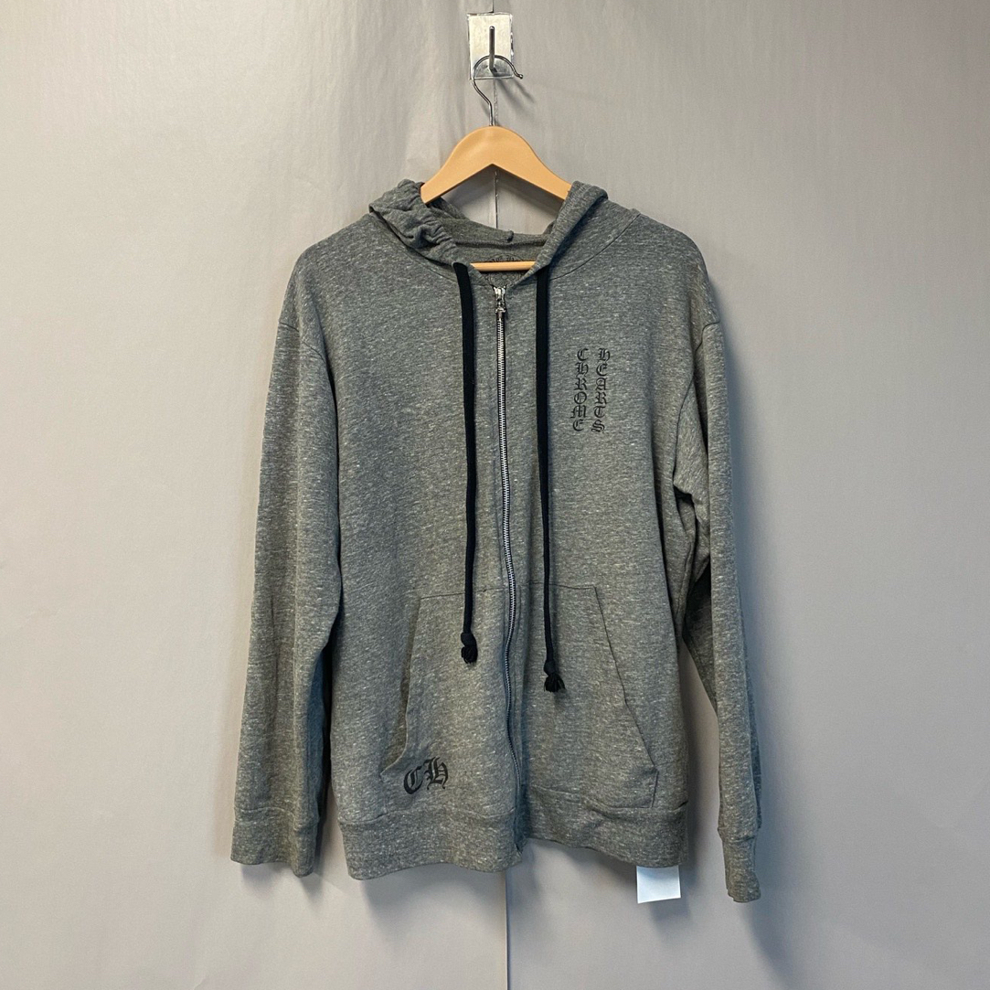 99新 Chrome Hearts/克罗心 灰色流心圣剑使拉链外套L码薄款#5778