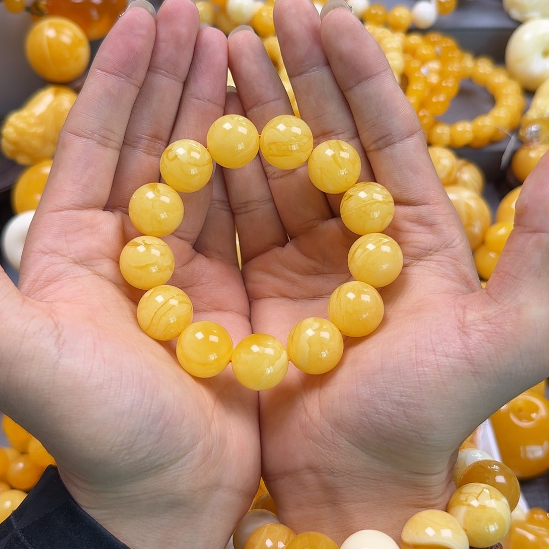 蜜蜡珠宝奇石未镶嵌同料18mm