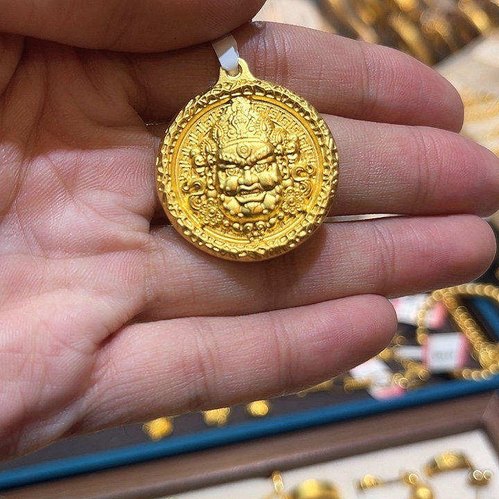 无足银黄财财吊坠