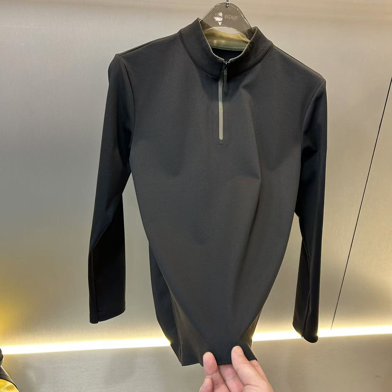 《半高领》象＋冬季加绒保暖户外休闲打底衫