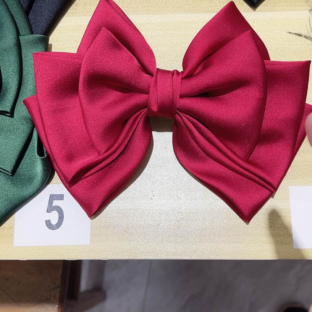 皮质铁合金蝴蝶结发夹