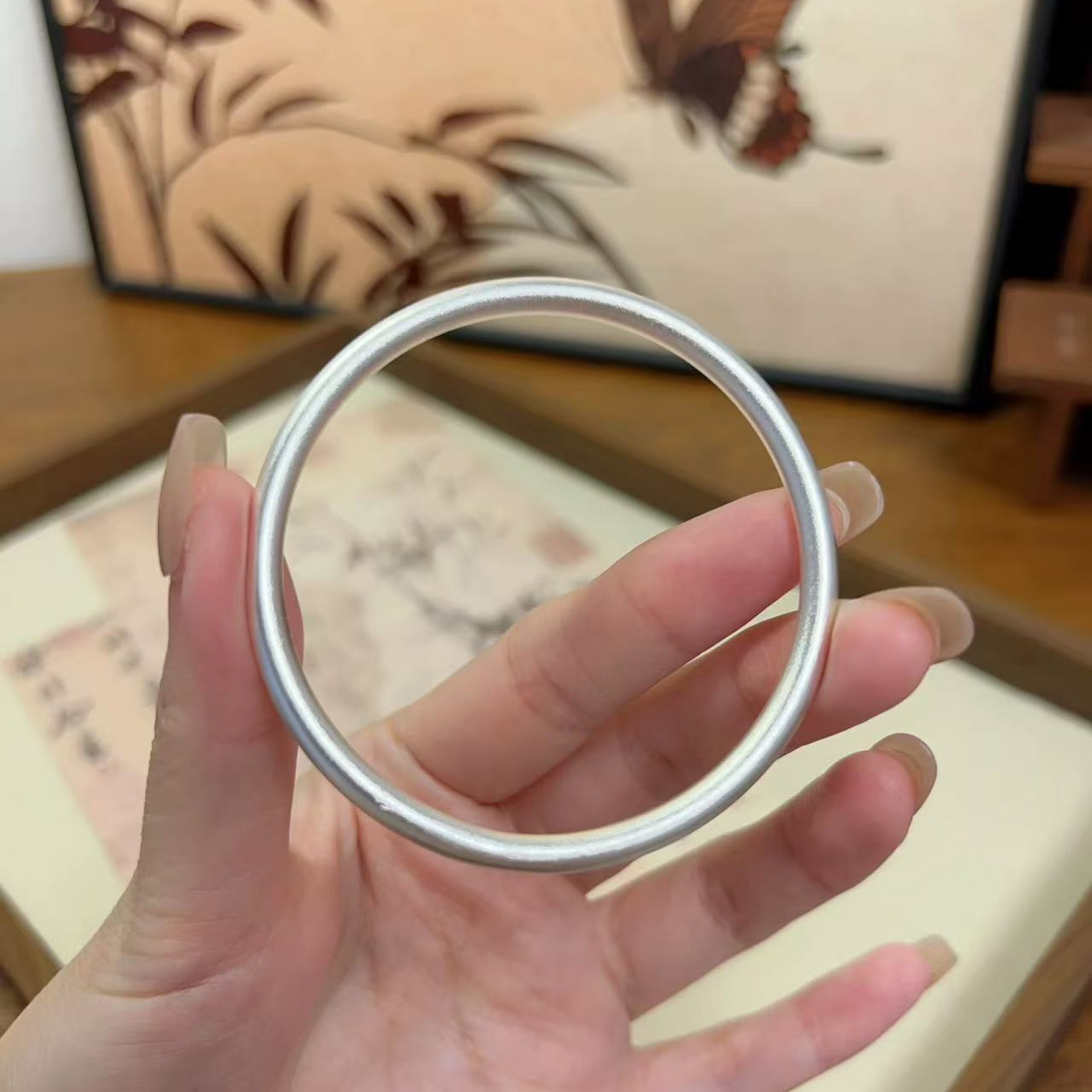 YZ057古法素圈手环精品银饰品手串  无礼盒