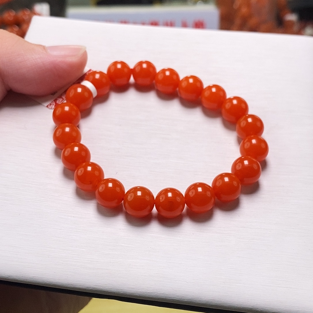 南红玛瑙未镶嵌手链