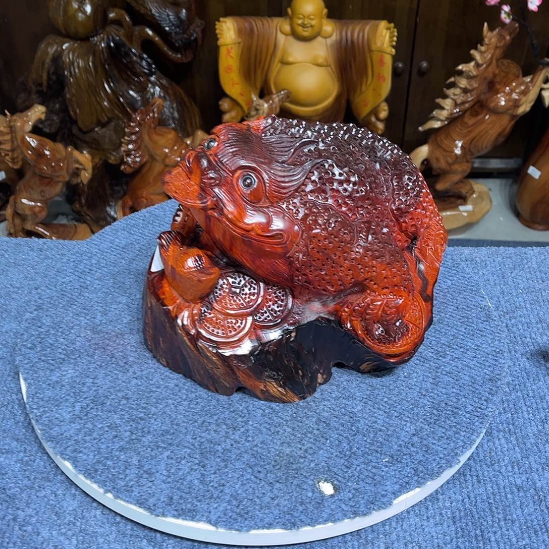 正***道木红花梨金蟾8888