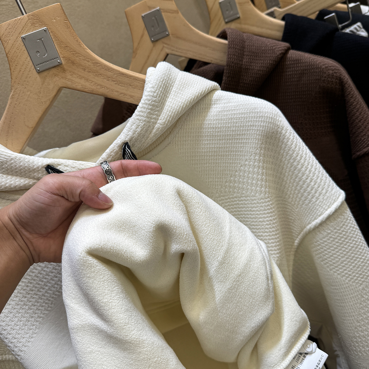 无懈可击！品质象征UUS【古伦尚】抓绒厚实 牙刷绣男连帽卫衣帽衫