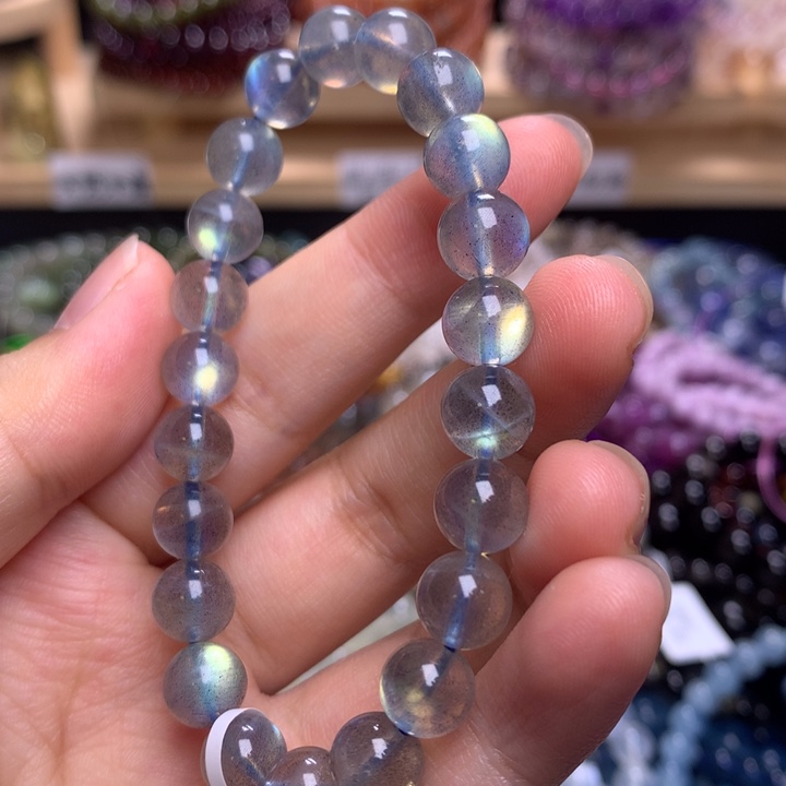 未镶嵌手串水晶7.9灰月光