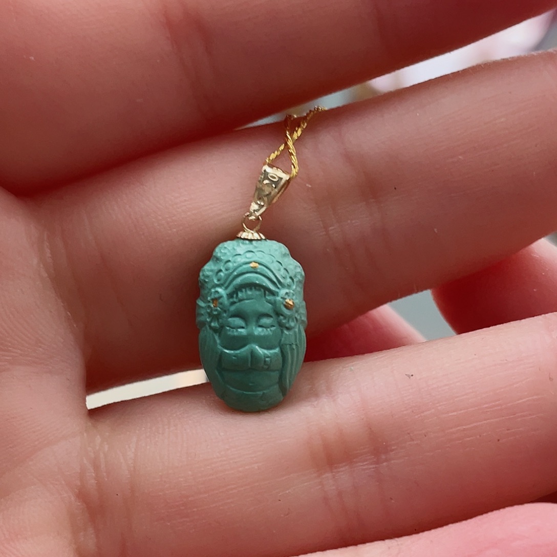 绿松石颈饰18K金镶嵌