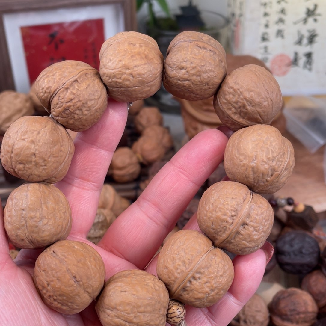 文玩核桃把件果冻橙手串11颗