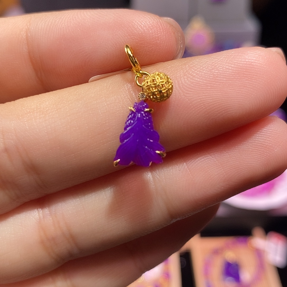 苏纪石（舒俱来）18K金镶嵌吊坠(不含链)