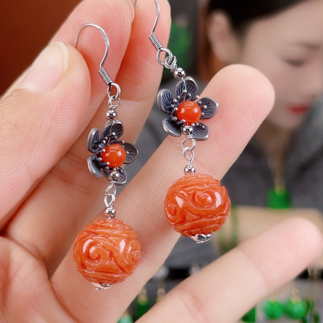 翡翠未镶嵌耳饰饰品